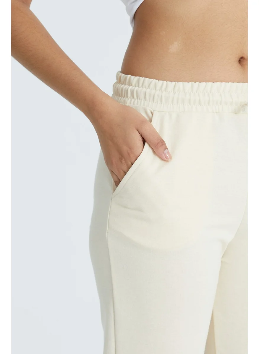 Twenty3 Women's Basic 2 Thread Lycra Regular Fit Sweatpants with Elastic Legs