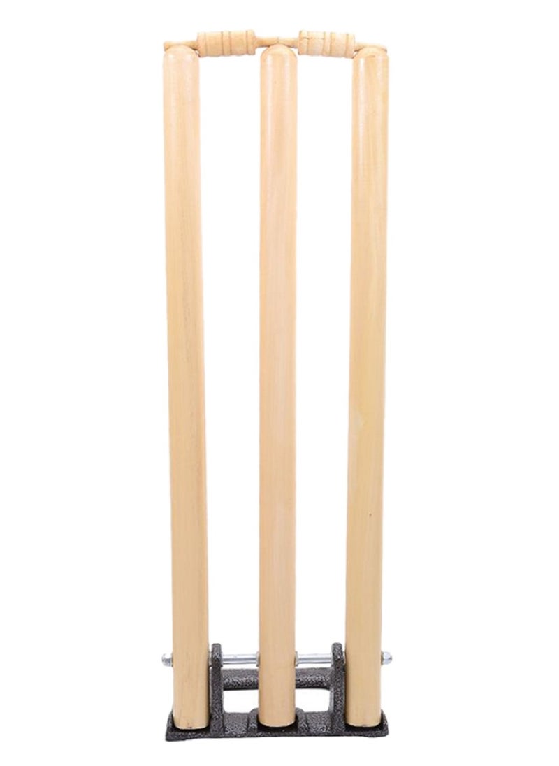 TA SPORT Cricket Stumps With Spring Stand 28 inch  - Image 1