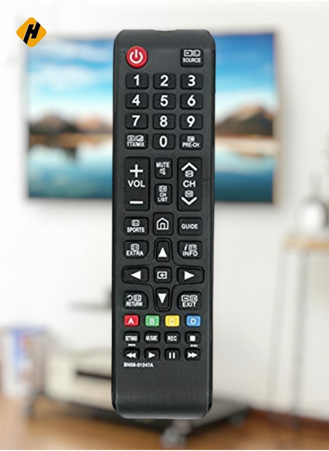 HuHa - New BN59-01247A Remote Control for Samsung FHD Flat Smart TV K5300 Series 5 UA32K5300 UA32K5300BK UA40K5300 UA40K5300BK UA43K5300 UA43K5300BKXZN UA49K5300 UA49K5300BKXZN UA55K5300 UA55K5300BKXZN - Image 1