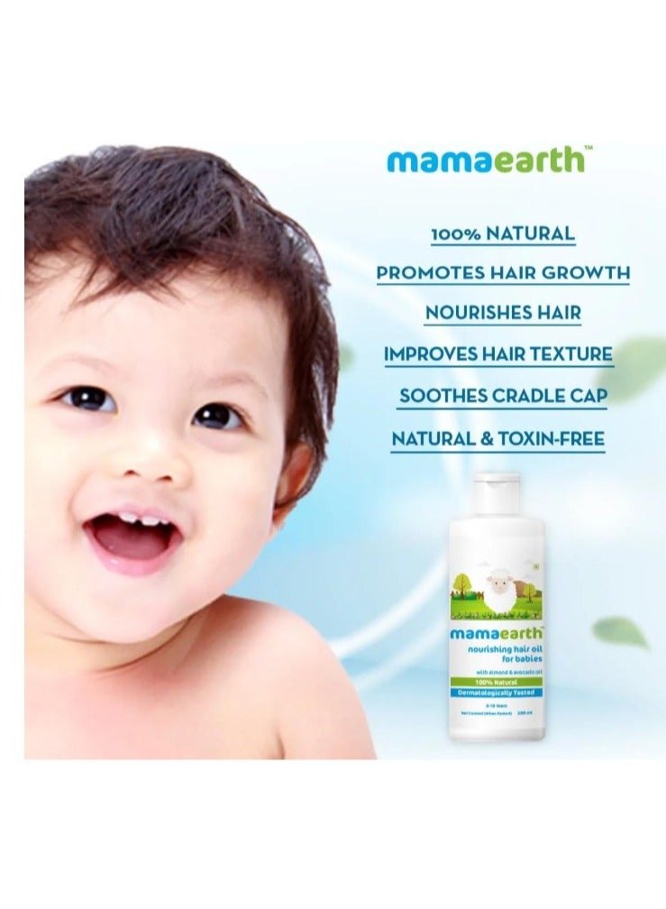 Mamaearth Nourishing Hair Oil For Babies With Almond And Avocado Oil - Image 2