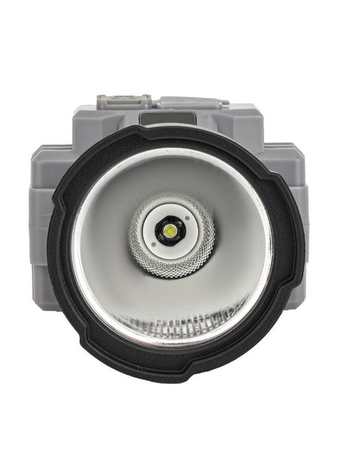 Geepas Rechargeable LED Headlamp Lithium Battery and Easy to Use/ Compact, Portable and Light-Weight Design/ Strong and Low Light, Perfect for Camping, Hiking, Cycling, Fishing/GHL51094/ Grey/Black