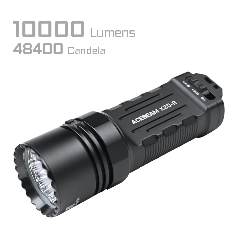 Acebeam X20-R High Output Tactical Flashlight, 10000 High Lumens, 659 Meters Beam Distance (Duty, Tactical, Daily Use) - Image 2
