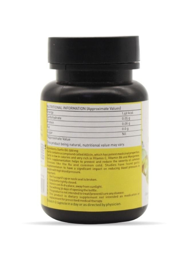 nutriorg - Garlic Oil Soft Gel 60 Capsules Bottle - Image 1