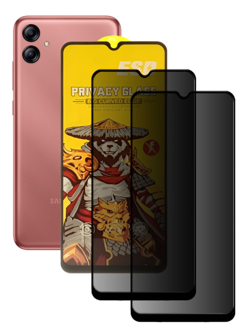 ESD 2 Pieces Tempered Dustproof Privacy Glass Screen Protector Compatible For Samsung Galaxy A04e - Image 1