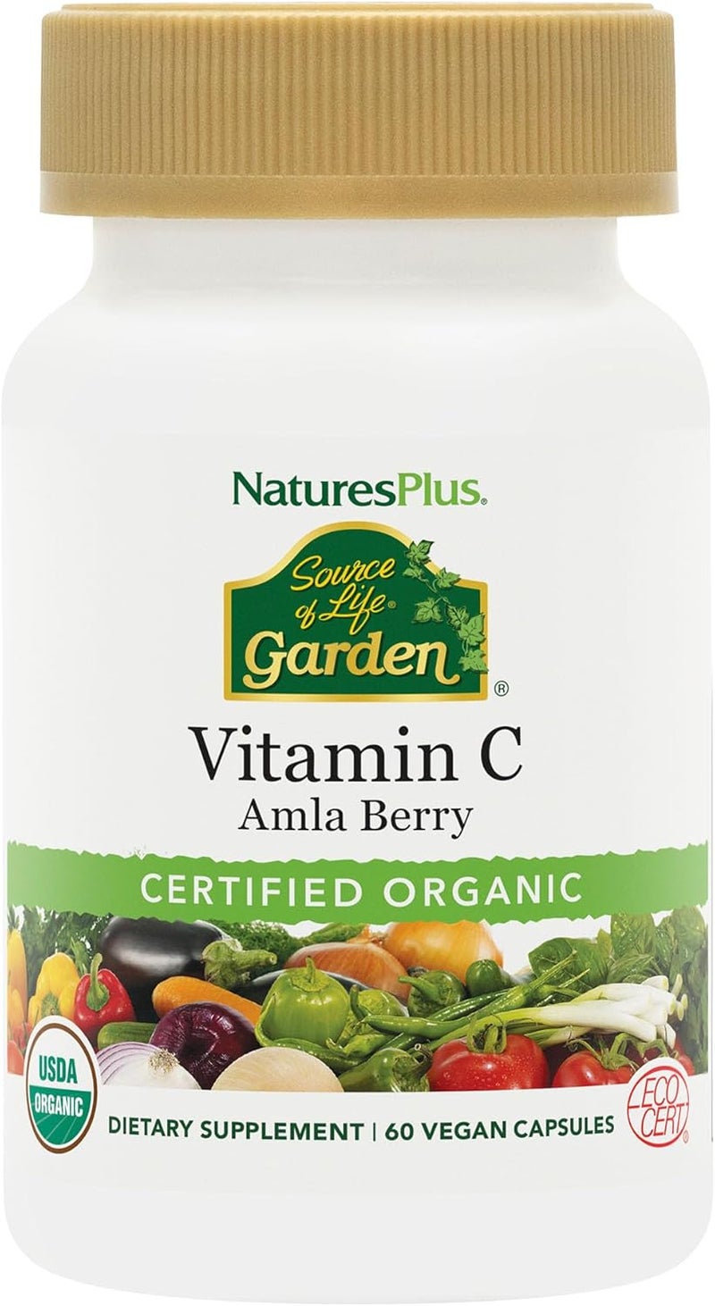 NaturesPlus Organic Vitamin C Amla Berry 60 Vegan Capsules - Image 1
