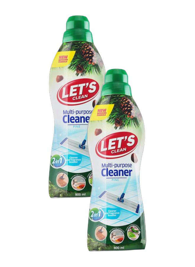 LET'S CLEAN Multi-Purpose Cleaner Pine 800ml, Pack of 2 - Image 1