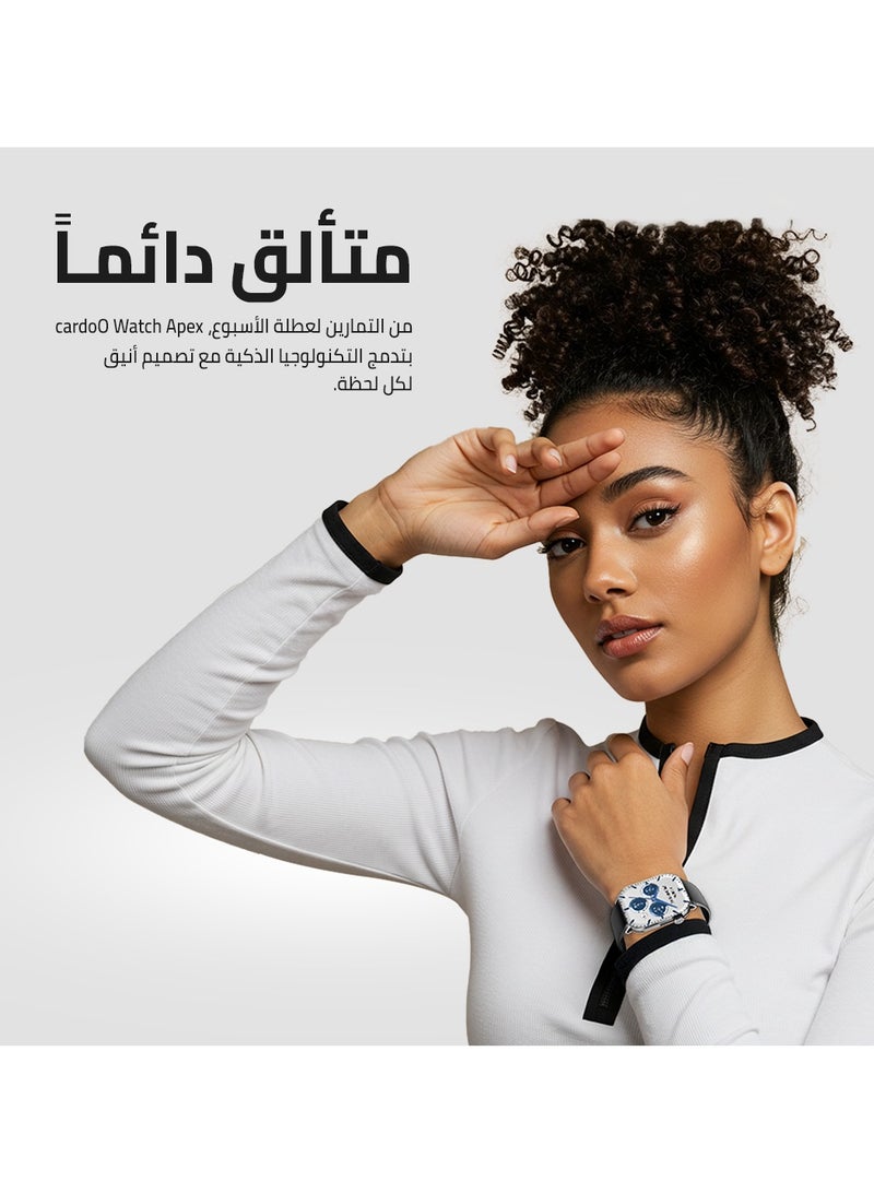 cardoo ساعة ذكية X Apex ساعة ذكية للرجال والنساء 2.01 بوصة AMOLED، مراقب معدل ضربات القلب وSpO2، متتبع للياقة البدنية مع أكثر من 100 وضع رياضي، مكالمات بلوتوث، مساعد ذكي، مقاومة للماء IP68 متوافقة مع iOS وAndroid - Image 3