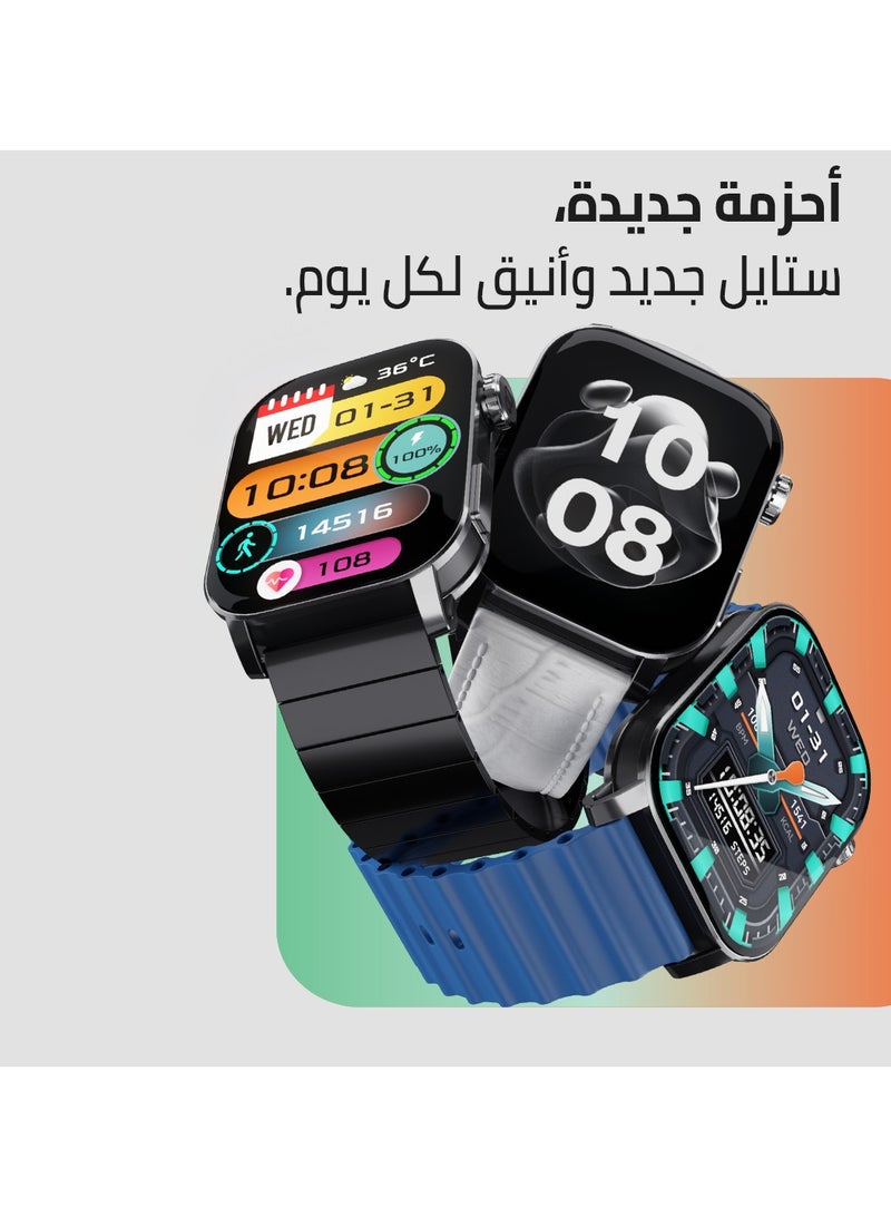 cardoo ساعة ذكية X Apex ساعة ذكية للرجال والنساء 2.01 بوصة AMOLED، مراقب معدل ضربات القلب وSpO2، متتبع للياقة البدنية مع أكثر من 100 وضع رياضي، مكالمات بلوتوث، مساعد ذكي، مقاومة للماء IP68 متوافقة مع iOS وAndroid - Image 5