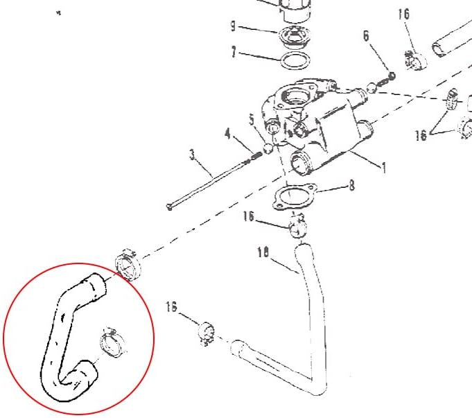 Ownhut F.S.P Circulation Pump Hose Replacement for MerCruiser and Mercury Models - Image 4