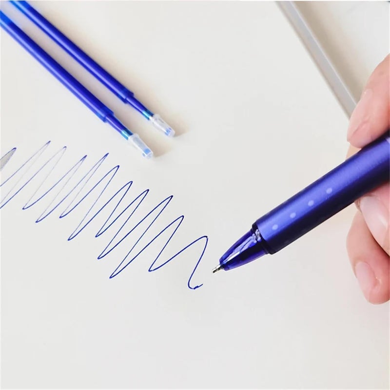 KASTWAVE 12Pcs Erasable Gel Ink Pens - Retractable Pens 0.5mm Blue Ink Smooth Writing Pen Office Supplies School Office Pen for Women Men Girls Boys (Blue Ink) - Image 2