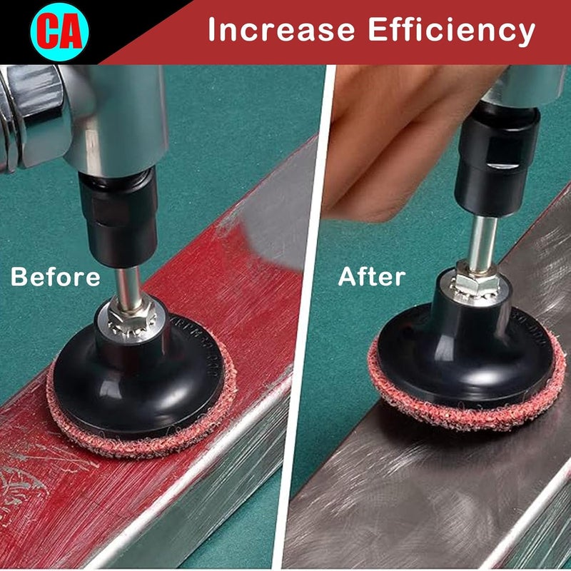 Crossarctic 31Pcs 3" Surface Conditioning Disc, Quick Change Sanding Discs with 1/4" Shank Holder for Die Grinder Prep Strip Grind Polish Finish Burr Rust Paint Removal - Image 5
