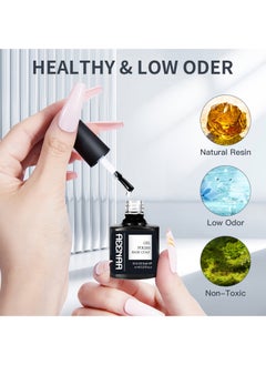 AEENAA Gel Nail Polish Top Coat And Base Coat Soak off UV LED Drying Long Set Clear  - Image 5