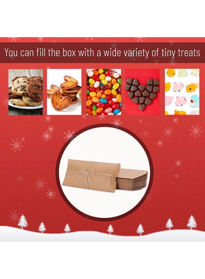 Mr. Pen صناديق وسادة كرافت 6.3X3.4X1.3 إنش 25 عبوة مع خيوط جوت صناديق هدايا كرافت صناديق ورقية للهدايا صندوق وسادة حلوى صناديق وسادة هدايا صناديق هدايا وسادة - Image 5