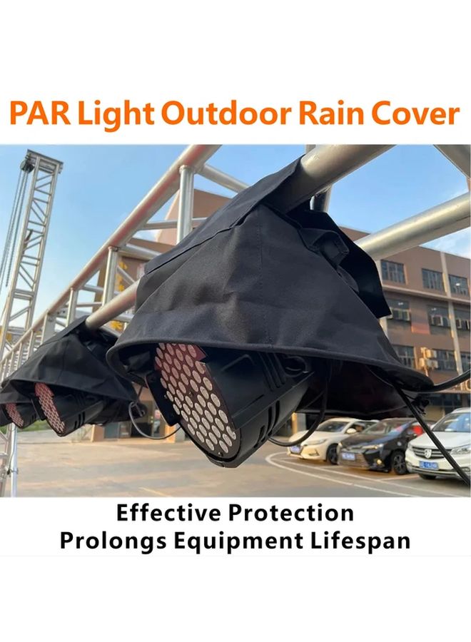 Black Stage LED PAR Light Rain Cover All Weather Protection For Outdoor Events - Image 4