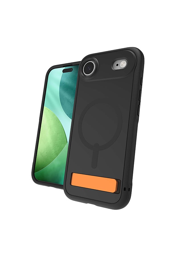 ZAGG iPhone Air Case – Sedona Snap MagSafe Compatible Kickstand Cover with Graphene Strength, 13 ft Drop Protection & Reinforced Bumpers – Flood Black - Image 3