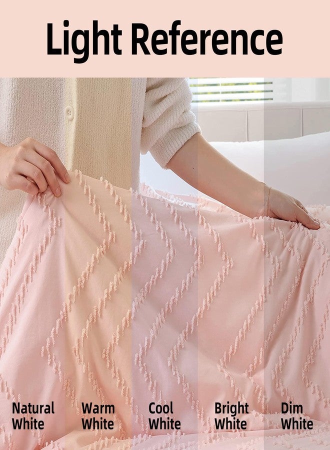 YIRDDEO Pink Comforter King Size 3Pcs, Boho Comforter Set King Pink Farmhouse Bedding Sets King, Vertical Tufted Comforter, Lightweight Neutral Blush Boho Bed Set (1 Comforter, 2 Pillowcases) - Image 4