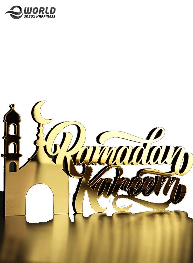 Eworld Wooden Acrylic Islamic Tabletop Ramadan Kareem Decoration for Gift and Home Décor  - Image 1