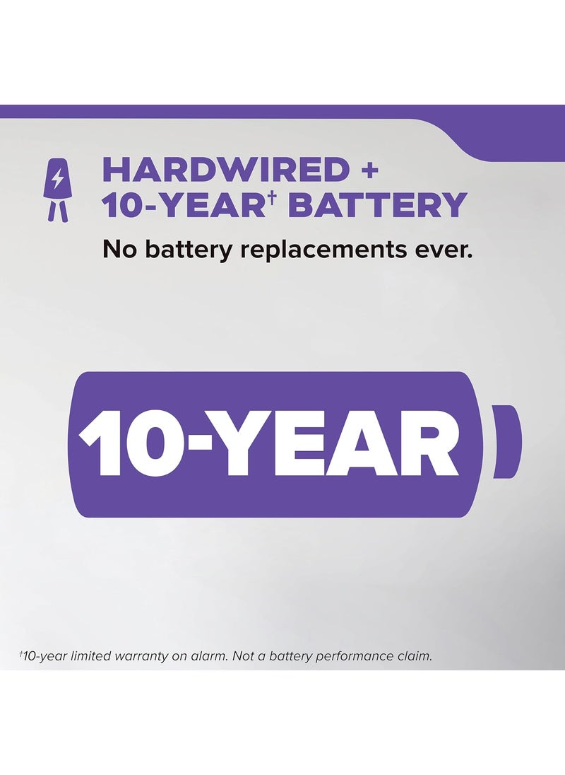 Kidde Kidde Hardwired Smoke  Carbon Monoxide Detector 10Year Battery Backup Voice Alerts Interconnectable LED Warning Light Indicators  - Image 3