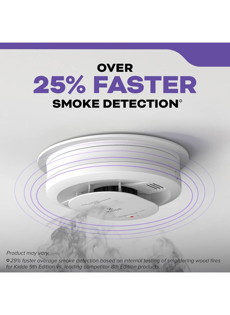 Kidde Kidde Hardwired Smoke  Carbon Monoxide Detector 10Year Battery Backup Voice Alerts Interconnectable LED Warning Light Indicators  - Image 2