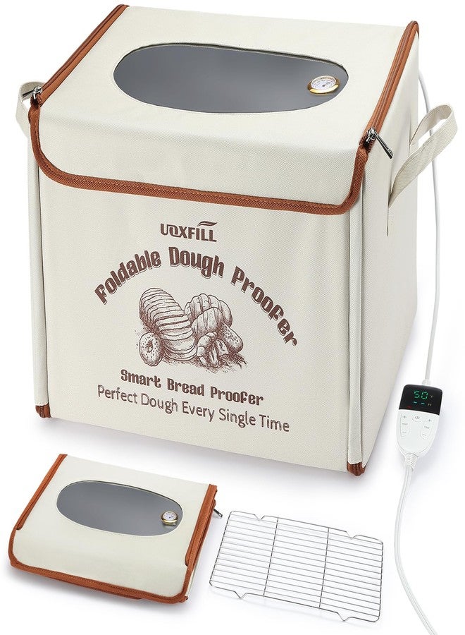 Uoxfill Folding Bread Proofing Box with Temp Control(50-122℉) & 48H Timer, Dough Proofer with Metal Rack, Proofing Box for Sourdough, Bread Baking, Pizza, Yogurt, Kombucha, Space-Saving & Easy to Use - Image 1