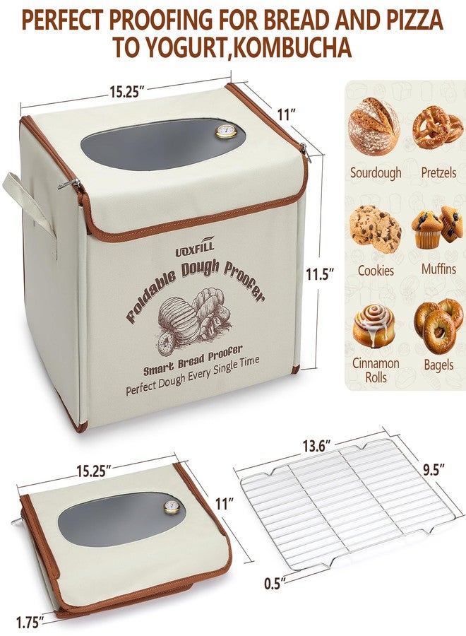 Uoxfill Folding Bread Proofing Box with Temp Control(50-122℉) & 48H Timer, Dough Proofer with Metal Rack, Proofing Box for Sourdough, Bread Baking, Pizza, Yogurt, Kombucha, Space-Saving & Easy to Use - Image 2