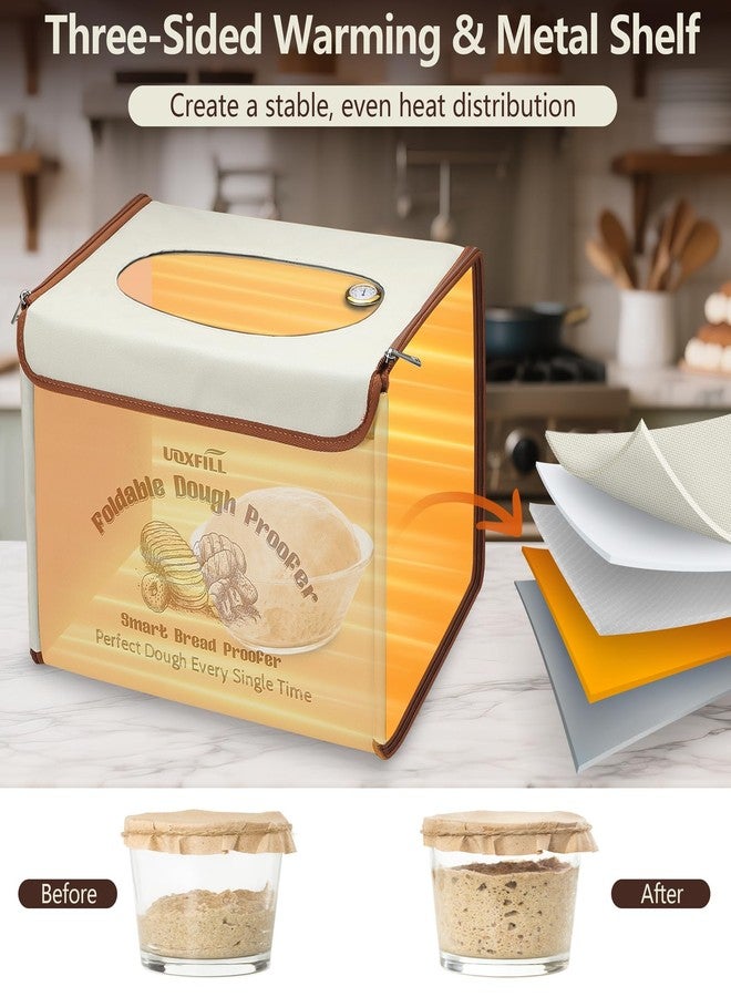 Uoxfill Folding Bread Proofing Box with Temp Control(50-122℉) & 48H Timer, Dough Proofer with Metal Rack, Proofing Box for Sourdough, Bread Baking, Pizza, Yogurt, Kombucha, Space-Saving & Easy to Use - Image 3