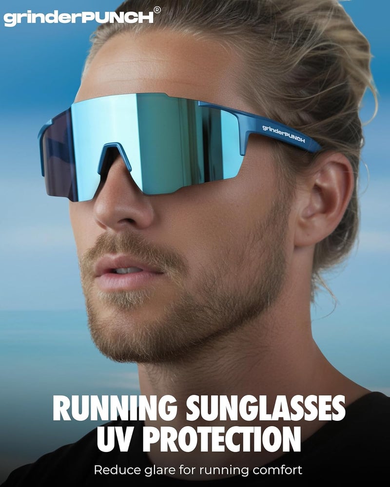 grinderPUNCH Running Baseball Sunglasses for Men Women Sports Cycling Glasses Softball Sunglasses UV400 Polarized Protection - Image 2