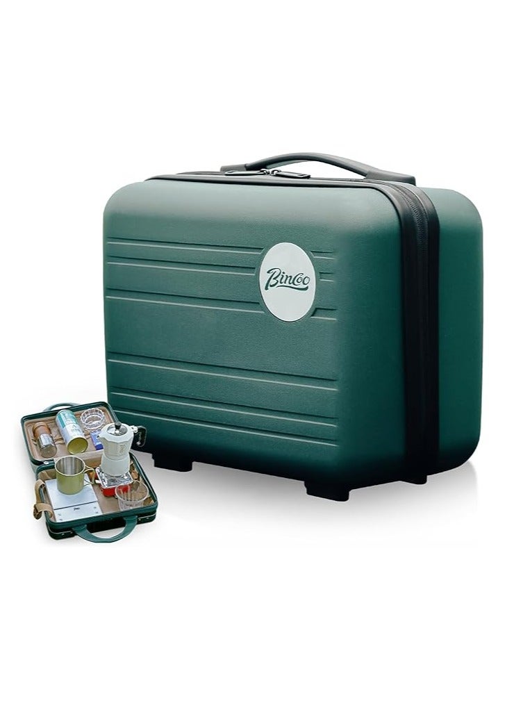 general 14 inch outdoor suitcase, coffee ware storage bag, hand-made coffee suitcase, suitable for travel office camping - Image 1