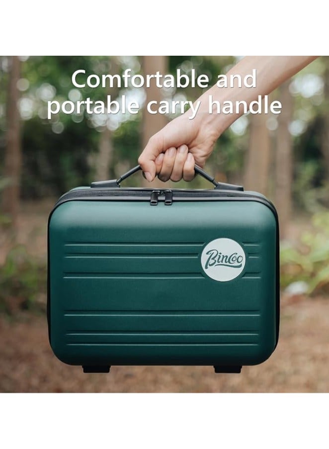 general 14 inch outdoor suitcase, coffee ware storage bag, hand-made coffee suitcase, suitable for travel office camping - Image 2