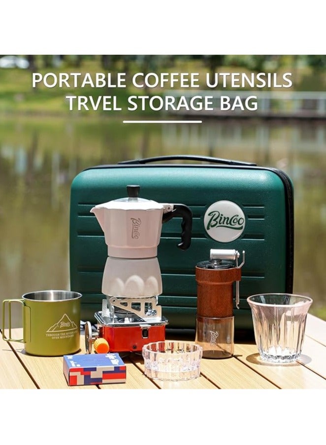 general 14 inch outdoor suitcase, coffee ware storage bag, hand-made coffee suitcase, suitable for travel office camping - Image 4