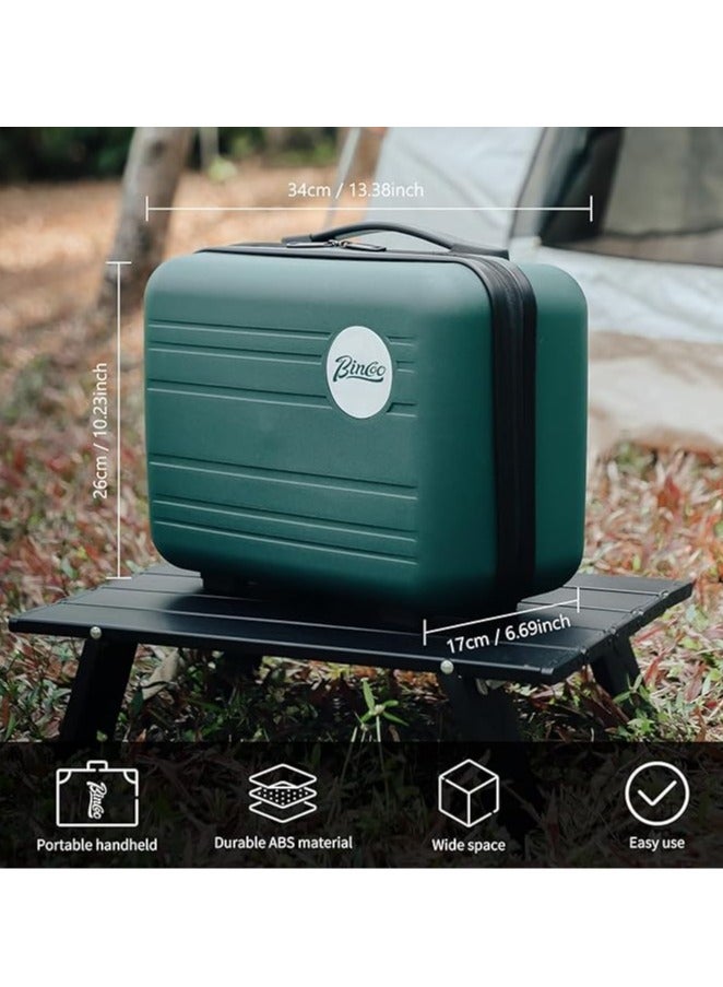 general 14 inch outdoor suitcase, coffee ware storage bag, hand-made coffee suitcase, suitable for travel office camping - Image 5