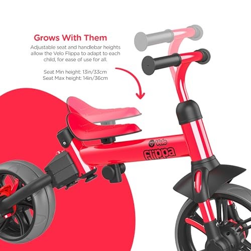 Yvolution 3 in 1 Toddler Trike Y Velo Flippa Push Tricycle Toddler Balance Bike with Parent Steering Push Handle for Boys Girls 25 Years Old - Image 5