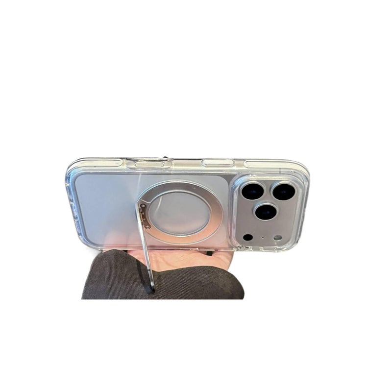 MagSafe iPhone 16 Pro Drop Protection Acrylic for iPhone 16 16 Plus 16 Pro 16 Pro Max and Kickstand in Orange - Image 4