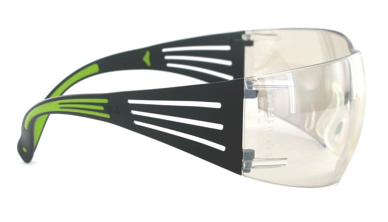 3M SecureFit 400 IndoorOutdoor AntiScratch Pro Eye Protection Safety Glasses Black with Mirror Lens 1Pair