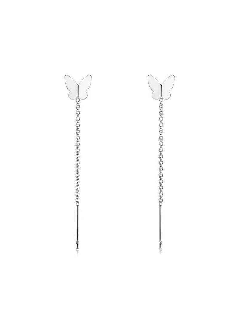 Generic - Cute Butterfly Tassel Threader Earrings - Image 1
