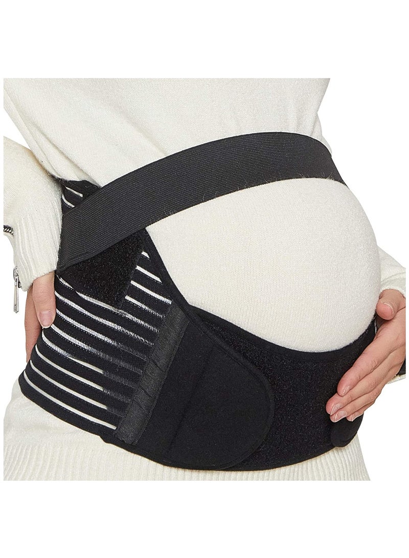 KASTWAVE Care Pregnancy Support Maternity Belt, Waist/Back/Abdomen Band, Belly Brace Black Plus Size - Image 1