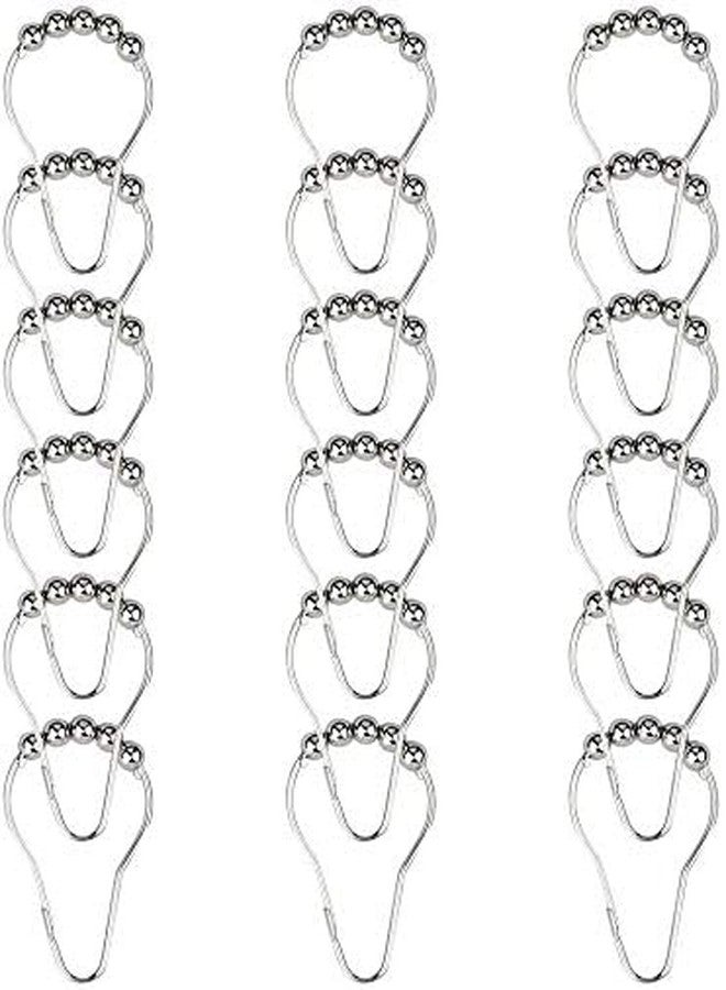 BeGrit حلقات تثبيت ستارة الحمام المعدنية من BeGrit، عبوة من 18 قطعة، حلقات تثبيت ستارة الحمام لقضيب الدش - Image 3