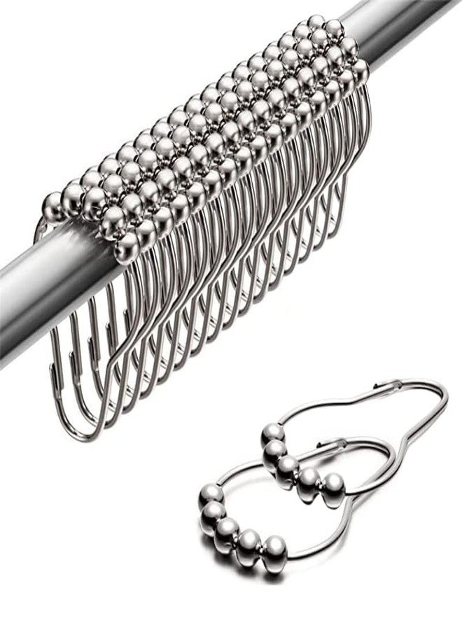 BeGrit حلقات تثبيت ستارة الحمام المعدنية من BeGrit، عبوة من 18 قطعة، حلقات تثبيت ستارة الحمام لقضيب الدش - Image 2