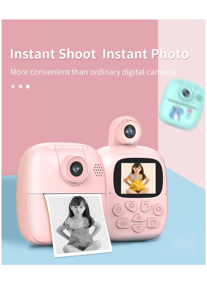 Generic Kids Digital Camera with Instant Printing Portable Mini Camera Thermal Print Selfie Function And Two Inch Instant Print Feature For Children And Pocket Sized Fun  - Image 1