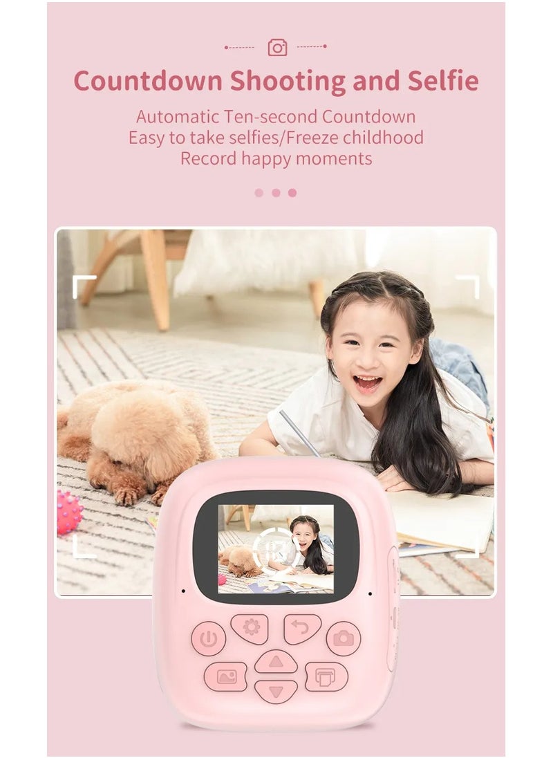 Generic Kids Digital Camera with Instant Printing Portable Mini Camera Thermal Print Selfie Function And Two Inch Instant Print Feature For Children And Pocket Sized Fun  - Image 2