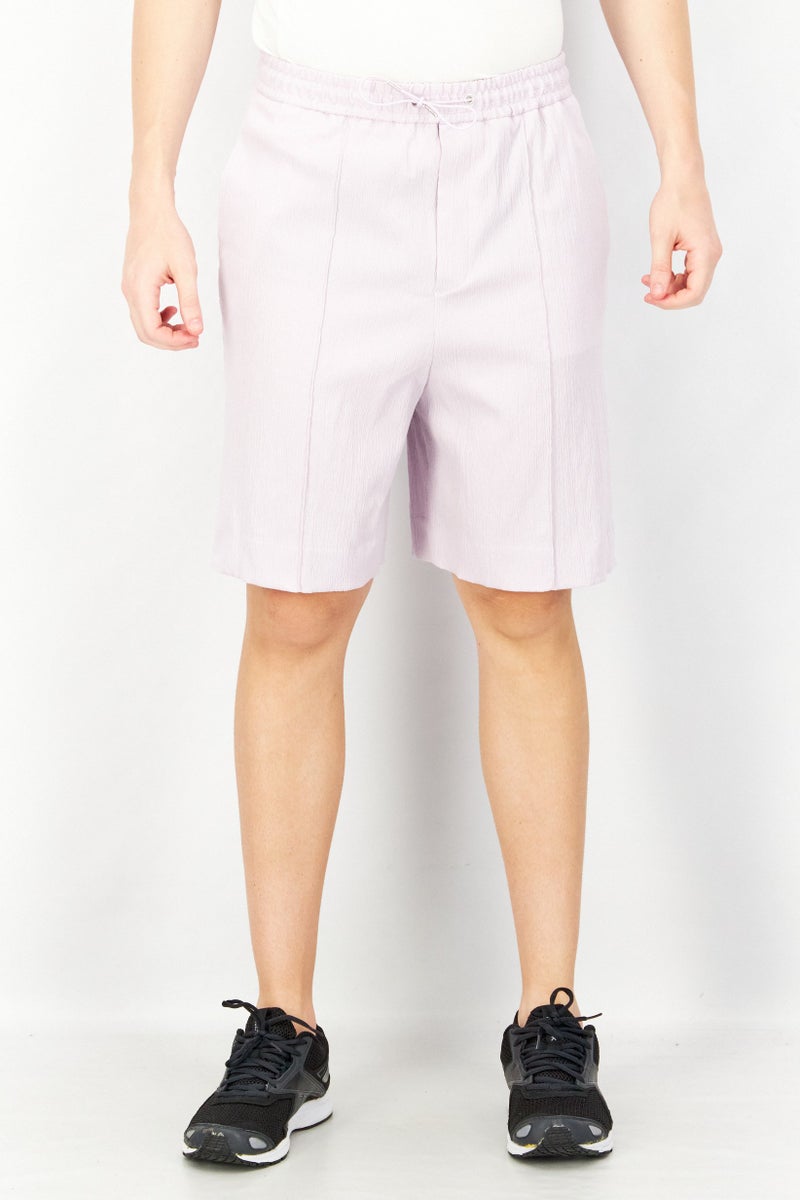 Asos Design Men Textured Basic Shorts, Lavender - Image 1