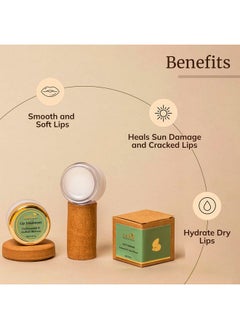 MELLOW Herbal Lip Treatment With Almond Oil & Jasad Bhasma For Moisturize & Nourish Dry & Chapped Lips Ayurvedic Balm For Men & Women Paraben Free [Cream 12 Gm]  - Image 3