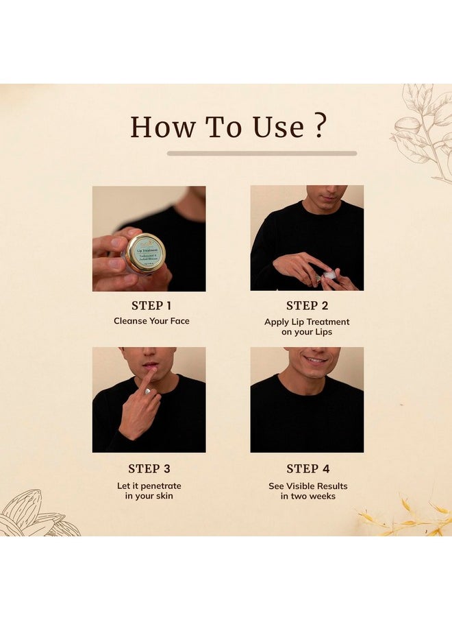 MELLOW Herbal Lip Treatment With Almond Oil & Jasad Bhasma For Moisturize & Nourish Dry & Chapped Lips Ayurvedic Balm For Men & Women Paraben Free [Cream 12 Gm]  - Image 4