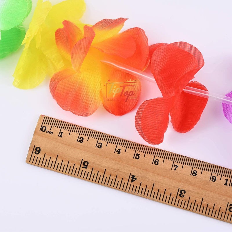 TIPTOP DECORATION TIPTOP DECORATION Premium Luau Hawaiian Leis Flower Garland Necklace Headband Bracelets (Sets of 8 Pieces) (Authentic) - Image 4