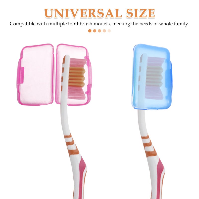 50 Pcs Universal Ventilated Toothbrush Covers Portable Travel Protector Caps Set - Image 4