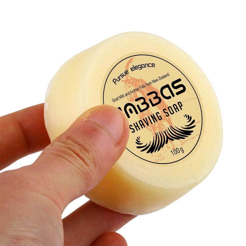 Anbbas Faux Badger Shaving Brush with 3.5 oz Goat Milk Shaving Soap and Bowl Stainless Steel,Black Acrylic Shaving Stand Holer for DE Razor Men Shave Kit - Image 5