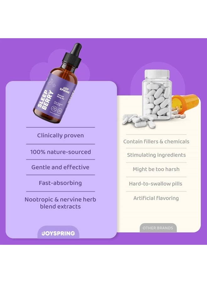 JoySpring - Kids Melatonin Liquid - Liquid Melatonin 3MG with D3 and Elderberry - Sugar Free Liquid Melatonin Kids & Teens Can Enjoy - Melatonin Liquid for Kids Gentle Natural Melatonin Sleep Support - Image 1