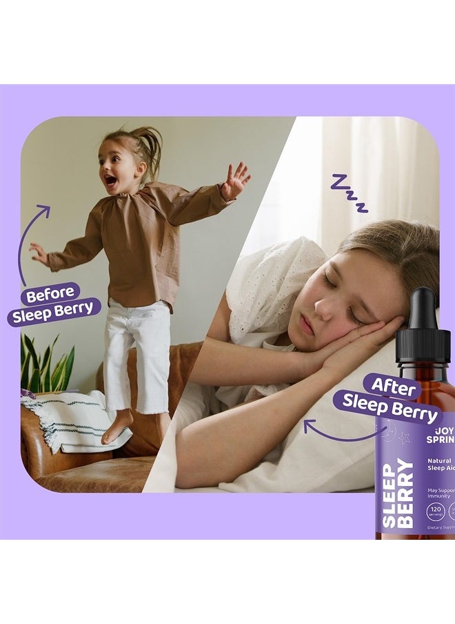 JoySpring - Kids Melatonin Liquid - Liquid Melatonin 3MG with D3 and Elderberry - Sugar Free Liquid Melatonin Kids & Teens Can Enjoy - Melatonin Liquid for Kids Gentle Natural Melatonin Sleep Support - Image 1
