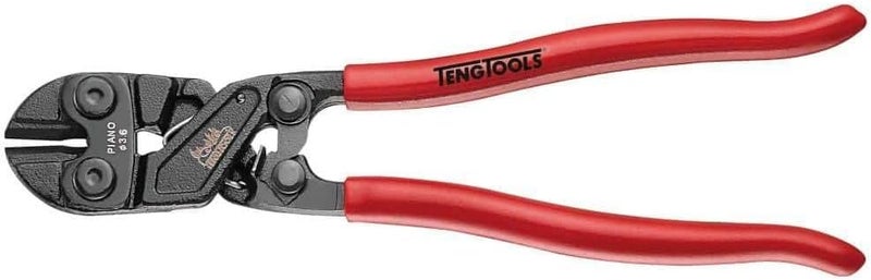 Teng Tools 8 Inch Heavy Duty Mini Bolt Cutters with Vinyl Coated Handles - BC408