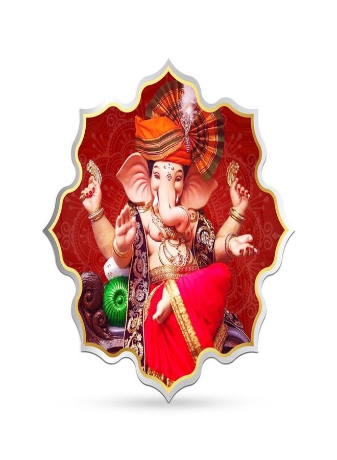 Silviya BIS Hallmarked Ganpati Bappa Morya 999 Pure Silver Coin (20g) Lotus Shape: Ganesh Chaturthi - Hindu God of Wisdom - Puja Offering - Festival Celebration - Image 2